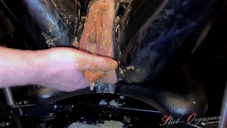 SlutOrgasma - Black latex enema and shit smearing  (2024) [FullHD]